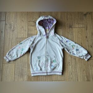 Disney Princess Warm and Cozy Character Full Zip Hoodie Sweatshirt size 6